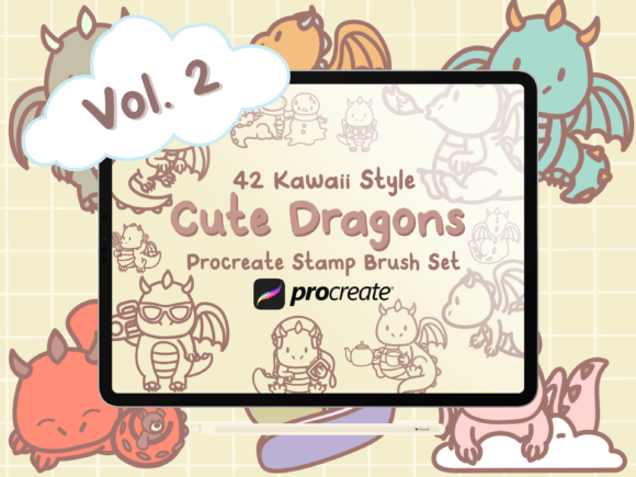 Evaluating the Practical Utility of Cute Dragons Vol. 2 Procreate Brushes