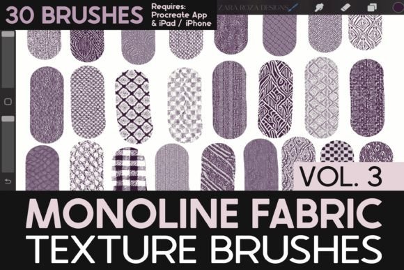 Mastering Digital Fashion Illustration with Procreate Fabric Monoline Brushes Vol. 3