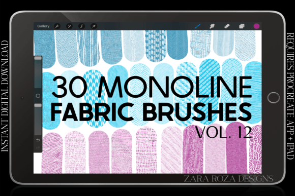 Procreate Fabric Texture Brushes Vol. 12
