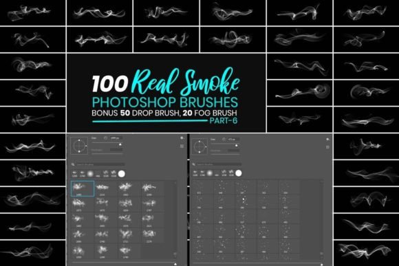 Real Smoke Photoshop Brushes Bundle