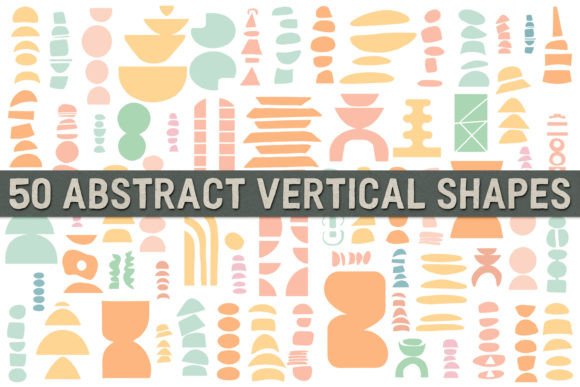 Vertical Abstract Shapes: PNGs & Brushes