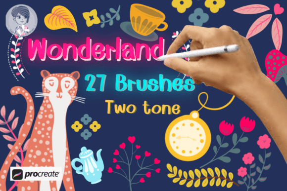 Wonderland Brushes Stamp: Procreate Art Essentials
